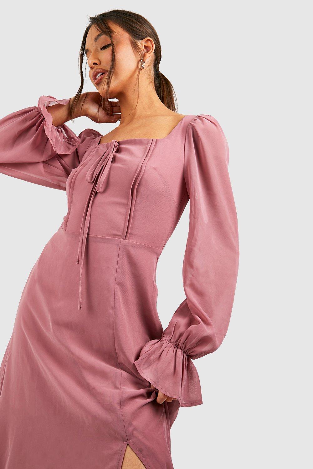 Boohoo dusty pink outlet dress